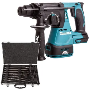 Makita DHR242Z 18V SDS  Rotary Hammer with D-21200 17 Piece Accessories Set