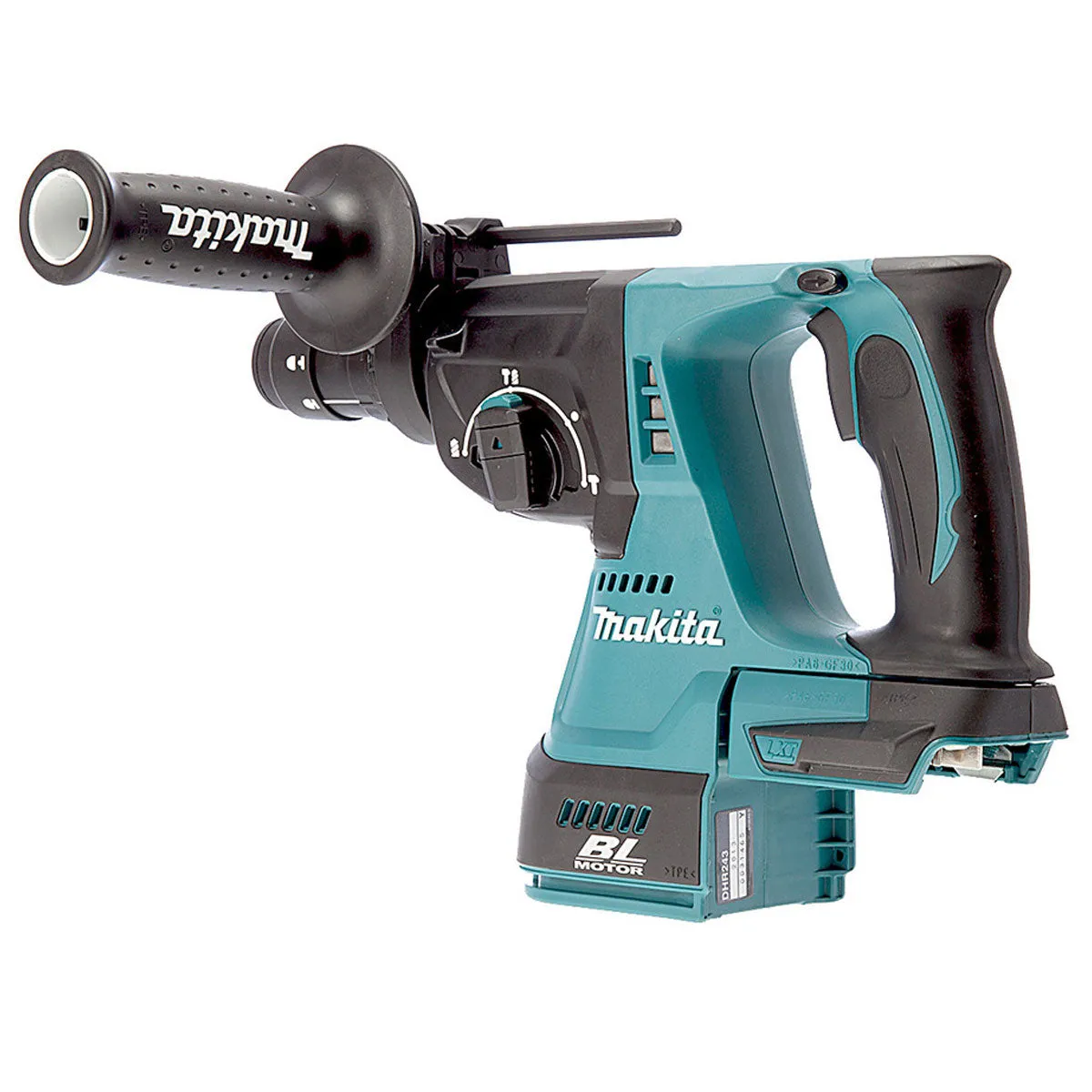 Makita DHR243RTJ 18V LXT Brushless 24mm SDS-PLUS Rotary Hammer Drill With 2 x 5.0Ah Battery. Charger & Case