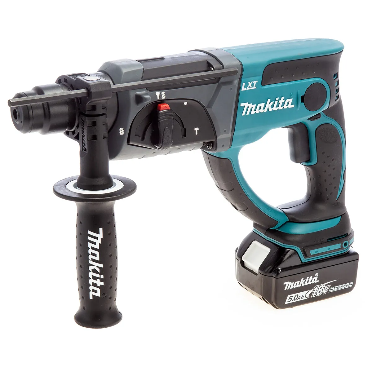 Makita DLX2025T 18V LXT Combi Drill & SDS  Drill Twin Kit With 2 x 5.0Ah Batteries Charger In Bag