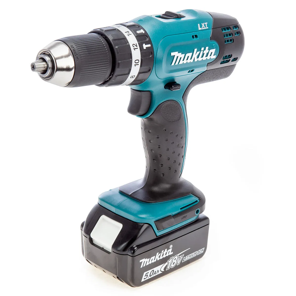 Makita DLX2025T 18V LXT Combi Drill & SDS  Drill Twin Kit With 2 x 5.0Ah Batteries Charger In Bag