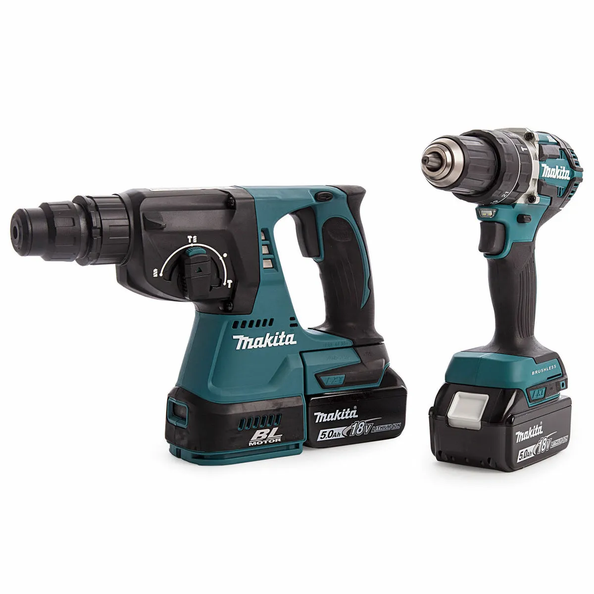 Makita DLX2204TX3 18V Li-ion Brushless Twin Pack With 2 x 5.0Ah Batteries Charger