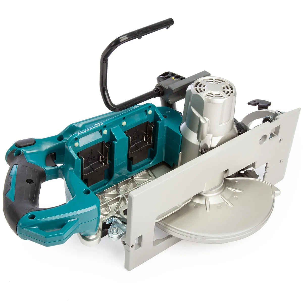 Makita DRS780Z 36V Brushless 185mm Circular Saw With 2 x 5.0Ah Batteries. Charger & Tool Bag