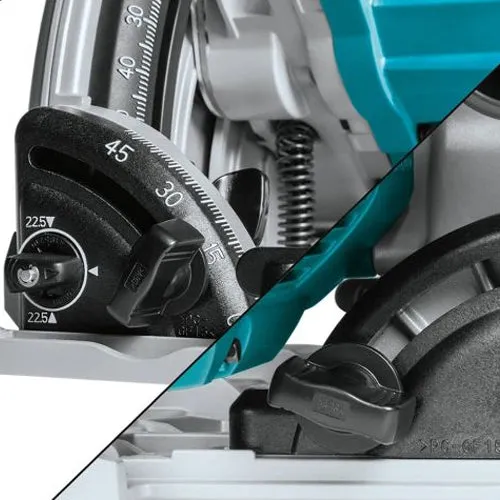 Makita DSP601ZJU 36V Brushless AWS Plunge Saw Body Only with 2 x Guide Rail. Connector. Blade & Clamp Set