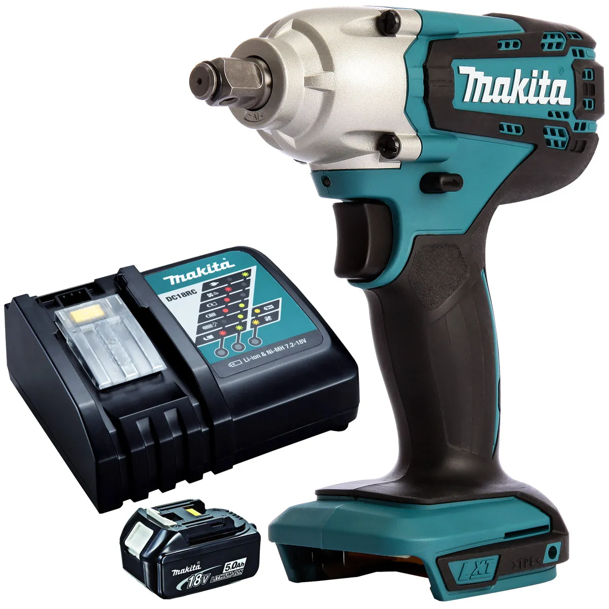 Makita DTW190Z 18V 1/2 Impact Wrench with 5.0Ah Battery & Charger