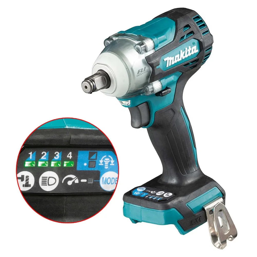 Makita DTW300Z 18V Brushless 1/2 Impact Wrench with 1 x 5.0Ah Battery Charger & Tool Bag