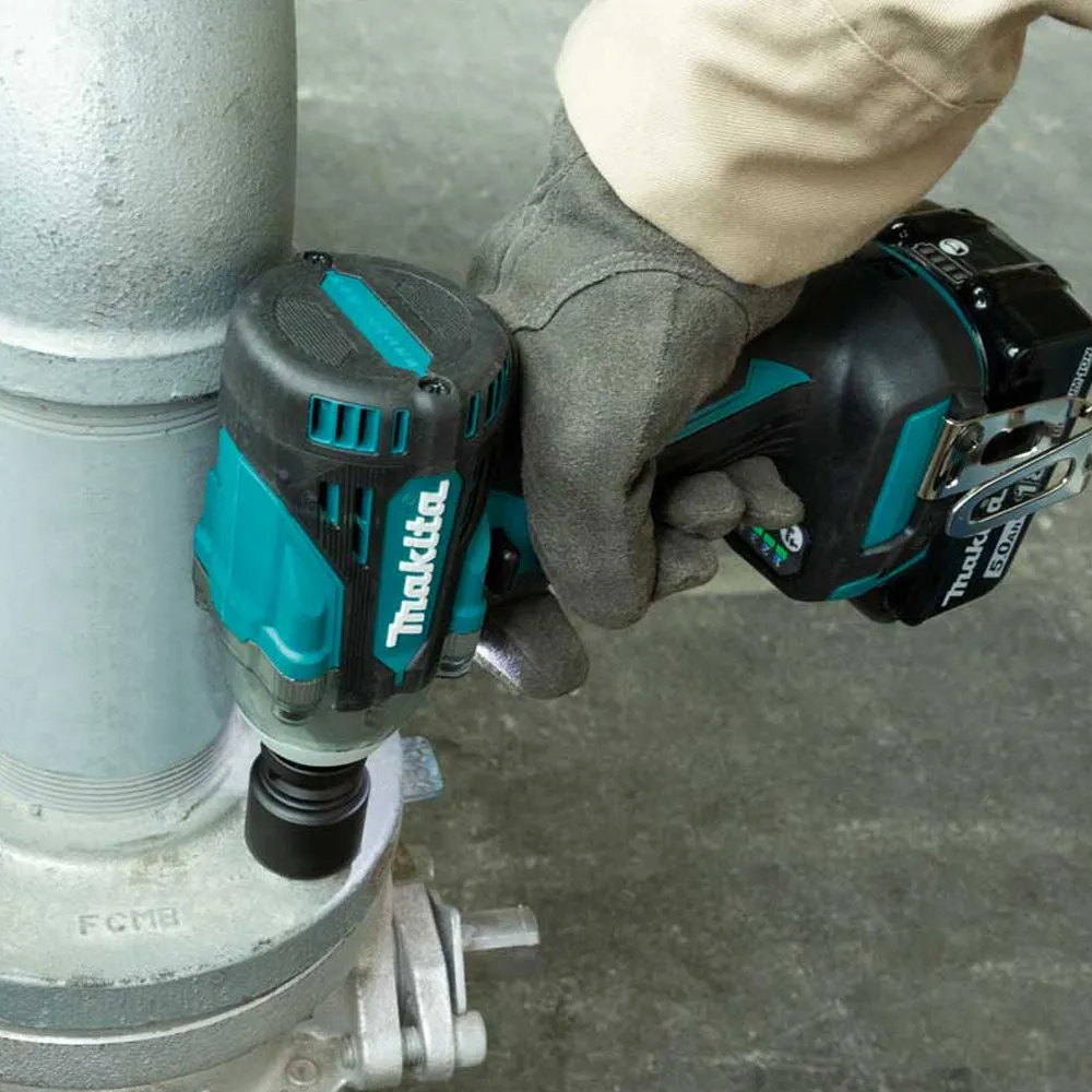 Makita DTW300Z 18V Brushless 1/2 Impact Wrench with 1 x 5.0Ah Battery Charger & Tool Bag