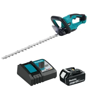 Makita DUH507RT 18V LXT Cordless 50cm Hedge Trimmer With 1 x 5.0Ah Battery & Charger