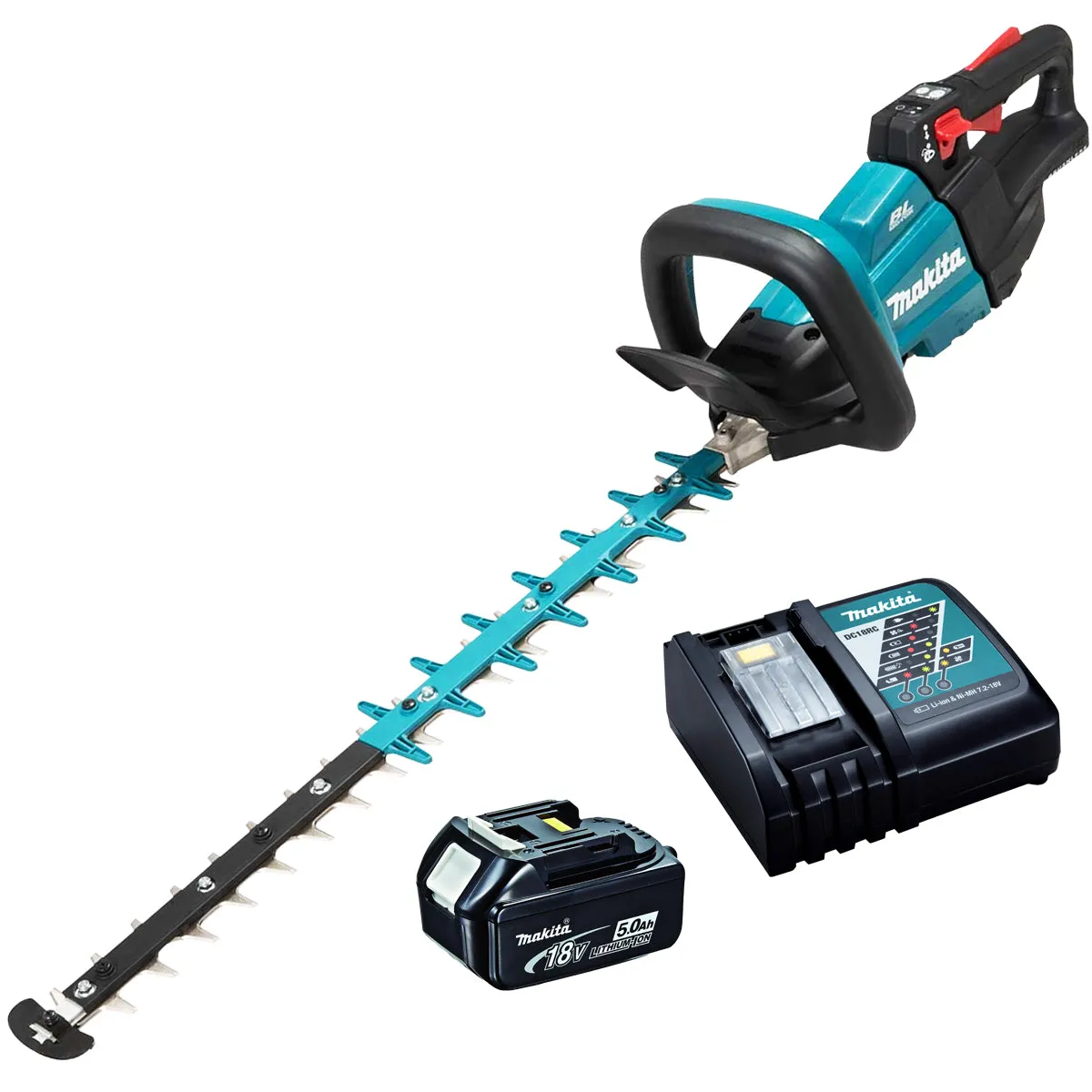 Makita DUH601RT 18V LXT Brushless 60cm Hedge Trimmer With 1 x 5.0Ah Battery & Charger