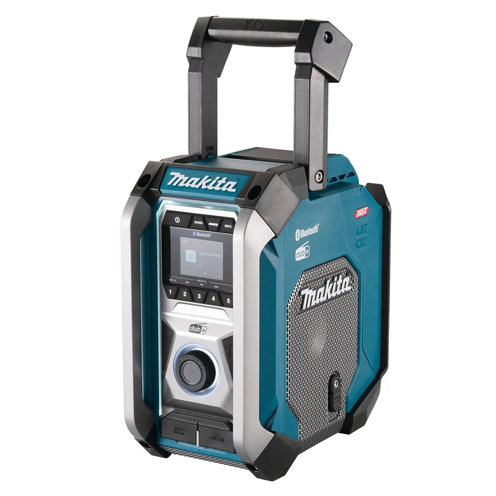 Makita MR007GZ 40V XGT DAB/DAB  Job Site Radio With Bluetooth with 1 x 4.0Ah Battery & Charger