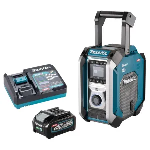 Makita MR007GZ 40V XGT DAB/DAB  Job Site Radio With Bluetooth with 1 x 4.0Ah Battery & Charger
