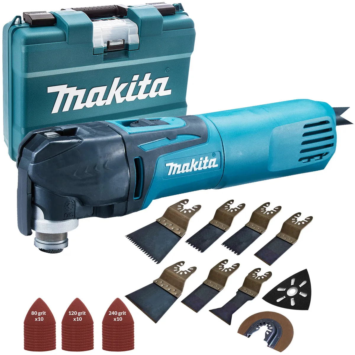 Makita TM3010CK 110V Oscillating Multi-Tool Quick Change Blade with 39 Piece Accessories Set