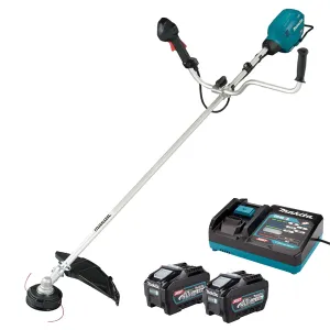 Makita UR013GT206 40Vmax XGT Brushless Brush Cutter With 2 x 5.0Ah Batteries & Charger