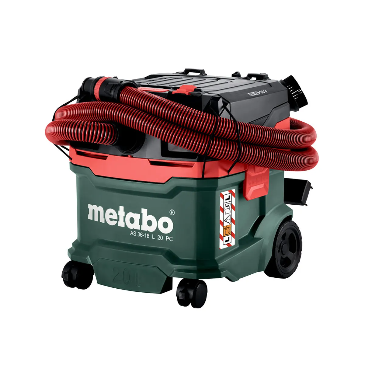 Metabo AS 36-18 L 20 PC 18V L-Class Vacuum Cleaner with 1 x 5.2Ah Battery & Charger