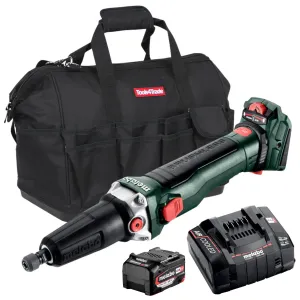 Metabo GVB 18 LTX BL 11-28 18V Brushless Die Grinder with Variable Speed & Brake with 1 x 4.0Ah Battery Charger & Bag