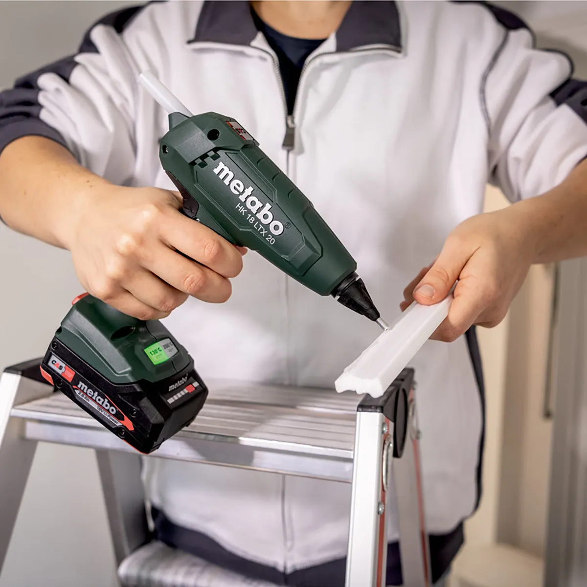 Metabo HK 18 LTX 20 18V Hot Glue Gun Body Only with 5 Piece Glue Sticks & Metabox 600797840