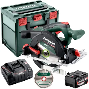 Metabo KS 18 LTX 57 BL 18V Brushless 165mm Circular Saw with 1 x 5.2Ah Battery Charger. Metabox & Blade