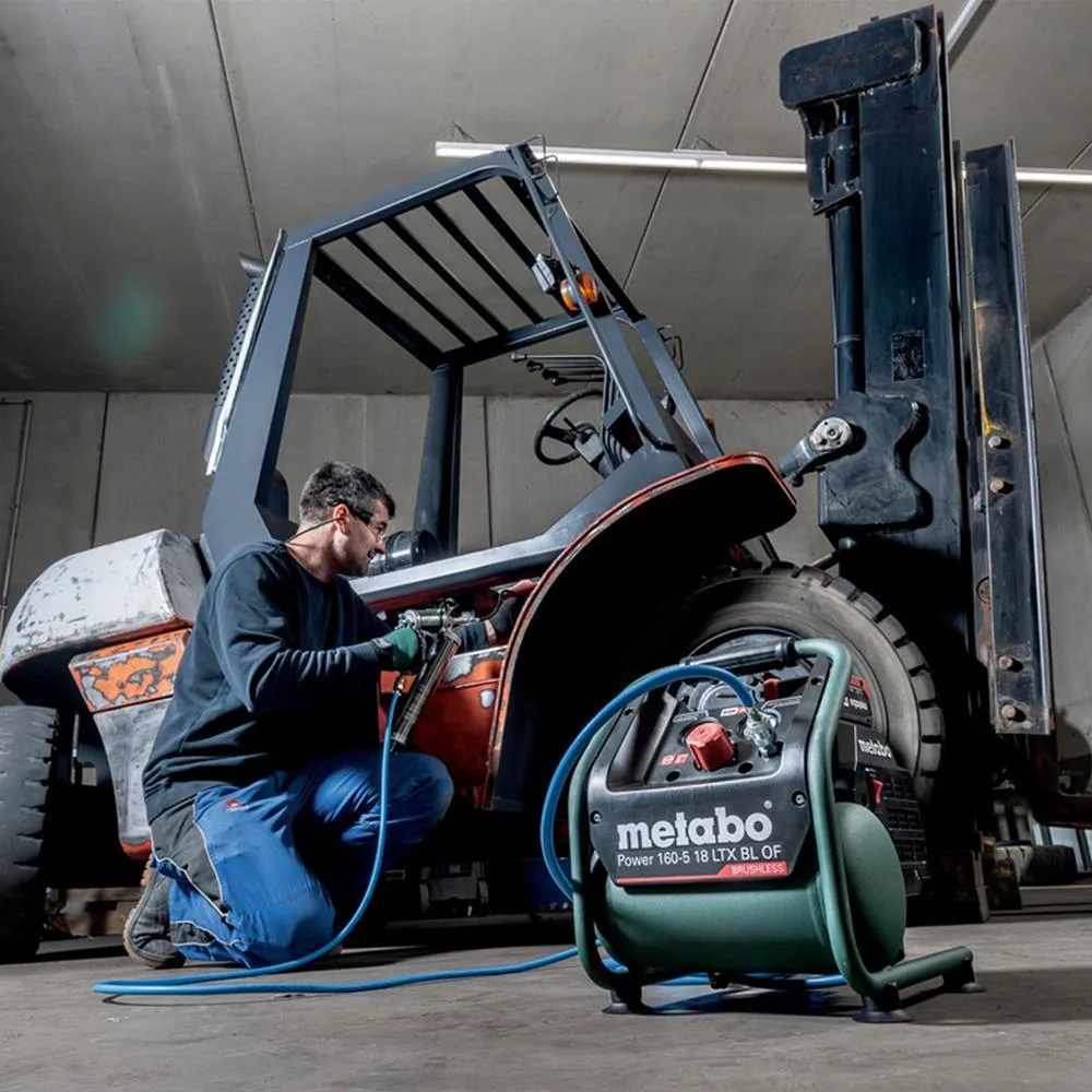 Metabo Power 160-5 18 LTX BL OF 18V Brushless Compressor with Air Blow Gun & 5m Air Hose 601521850