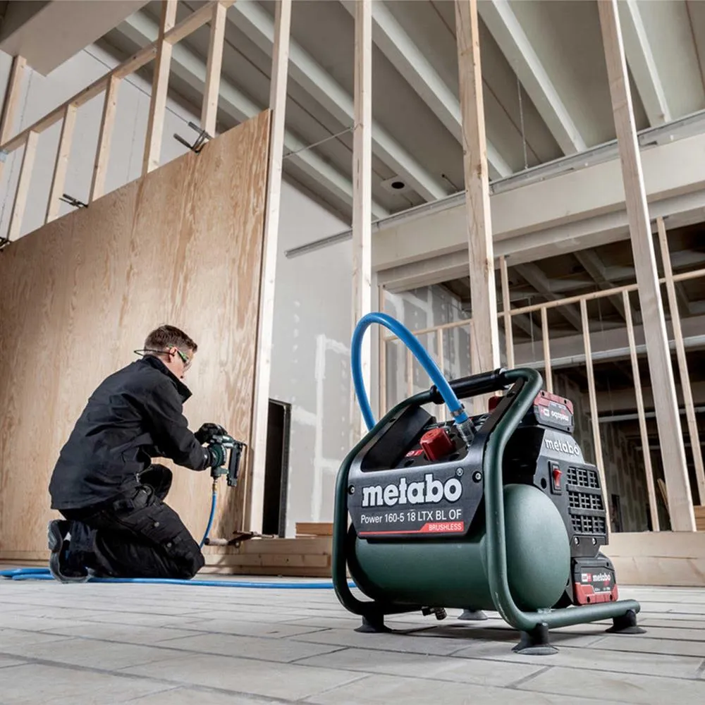 Metabo Power 160-5 18 LTX BL OF 18V Brushless Compressor with Air Blow Gun & 5m Air Hose 601521850
