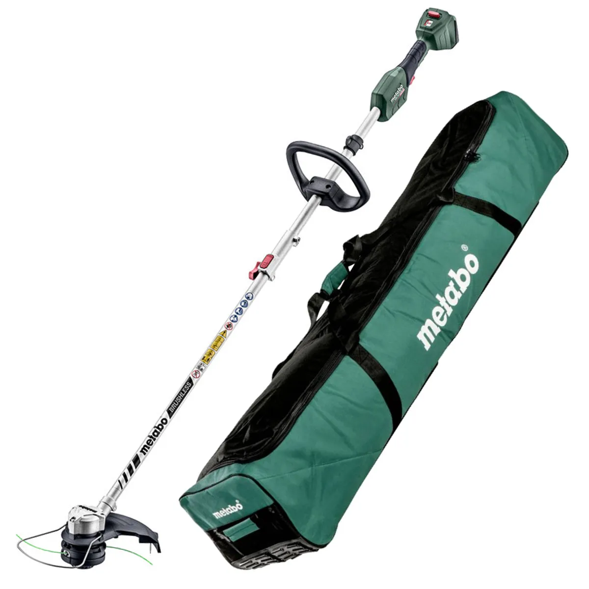 Metabo RTD 18 LTX BL 30 18V Brushless 30cm Line Trimmer Body with 2 x 4.0Ah Battery Charger & Tool Bag