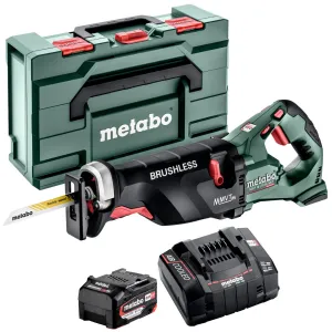 Metabo SSEP 18 LTX BL MVT 18V Brushless Sabre Saw with 1 x 5.2Ah Battery Charger & Metabox