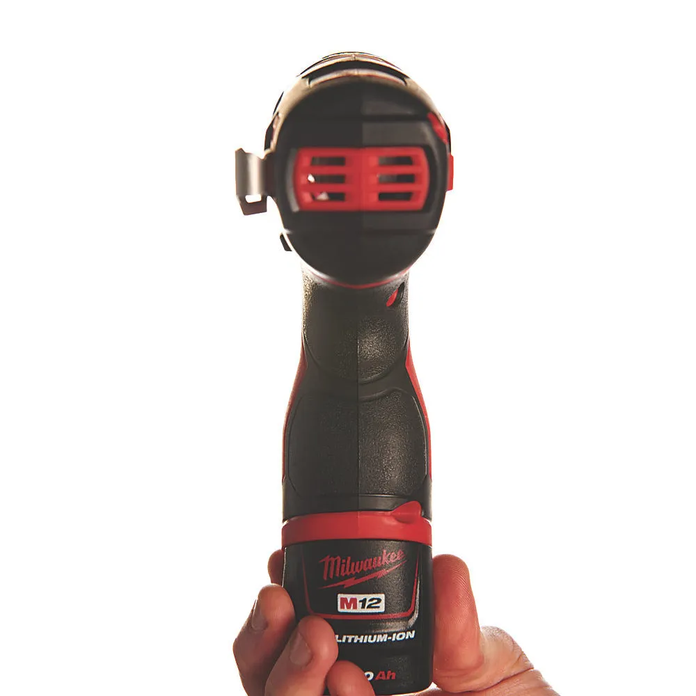 Milwaukee M12BID-202C 12V Impact Driver 1/4 with 2 x 2.0Ah Batteries with Socket Adapter