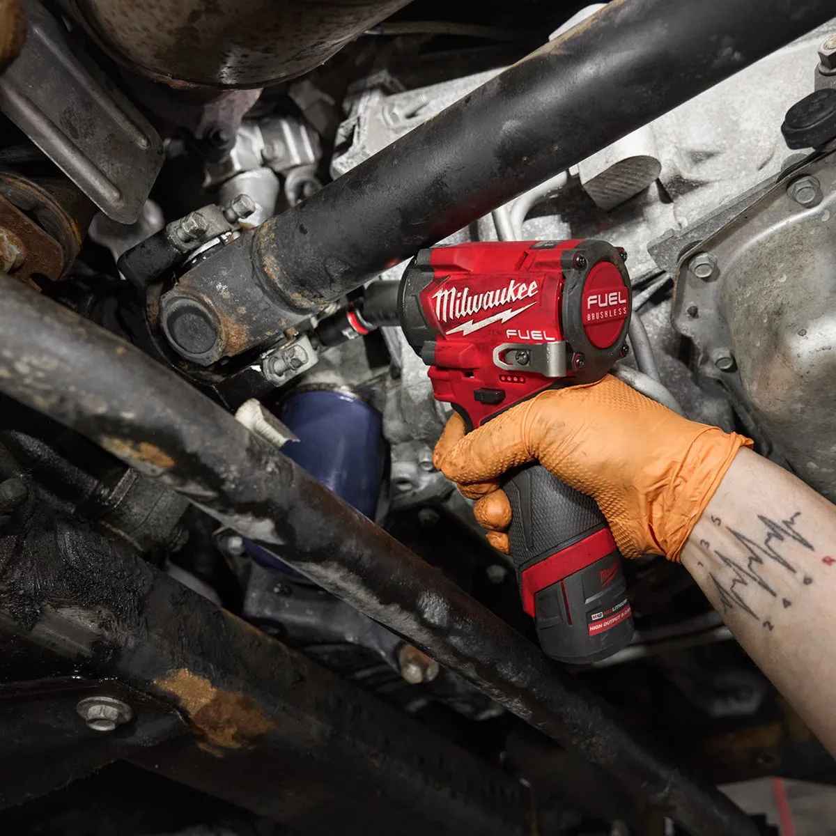 Milwaukee M12FCIWF38G3-0 12V M12 FUEL Brushless 3/8 Impact Wrench with 1 x 2.0Ah Battery Charger & Bag