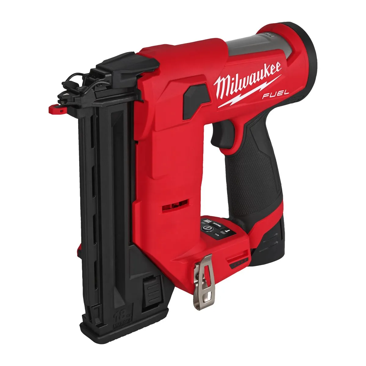Milwaukee M12FCN18GS-0X 12V FUEL Brushless 18Ga Second Fix Straight Finishing Brad Nailer Body Only in Case 4933493354