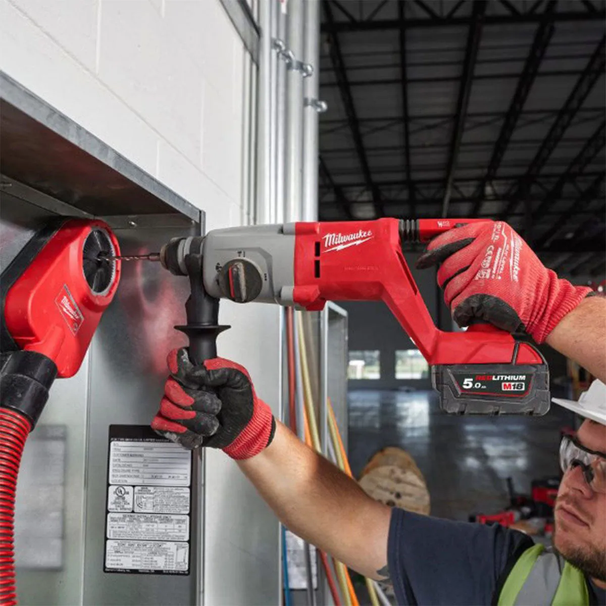 Milwaukee M18BLHACD26-0 18V Brushless SDS  D-Handle Rotary Hammer Drill with 5 Piece Drill Bit Set