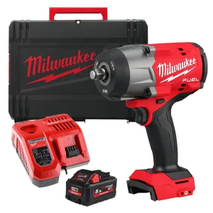 Milwaukee M18FHIW2F12-0X 18V Fuel Brushless 1/2 High Torque Impact Wrench with 1 x 5.5Ah Battery Charger & Case