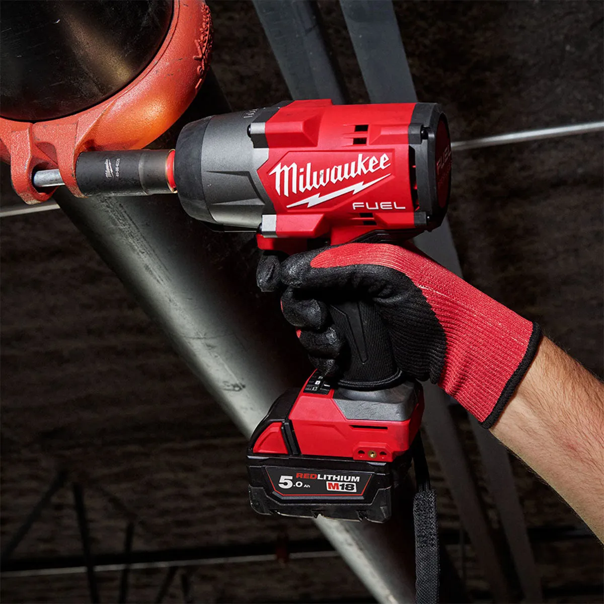 Milwaukee M18FHIW2F12-0X 18V FUEL Brushless 1/2 High Torque Impact Wrench with Friction Ring & Case 4933492782
