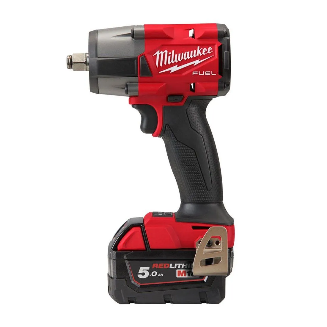 Milwaukee M18FMTIW2F12-502X 18V Fuel Brushless 1/2 Mid-Torque Impact Wrench with 2 x 5.0Ah Batteries Charger & Case 4933478451