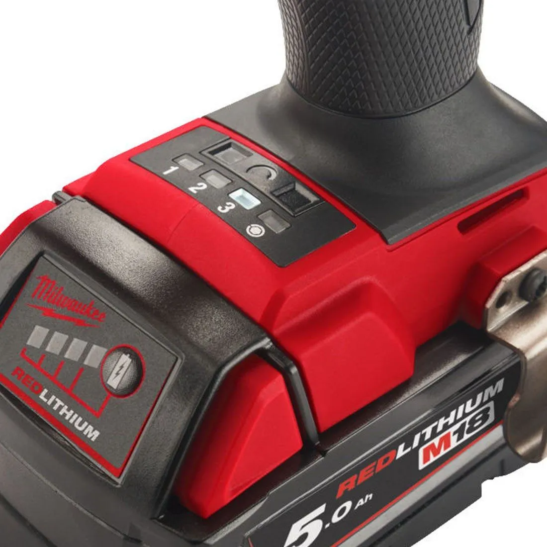 Milwaukee M18FMTIW2F12-502X 18V Fuel Brushless 1/2 Mid-Torque Impact Wrench with 2 x 5.0Ah Batteries Charger & Case 4933478451