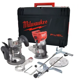 Milwaukee M18FTR-0X M18 18V FUEL Brushless 1/4 Laminate Trimmer Router Body in Case 4933471604