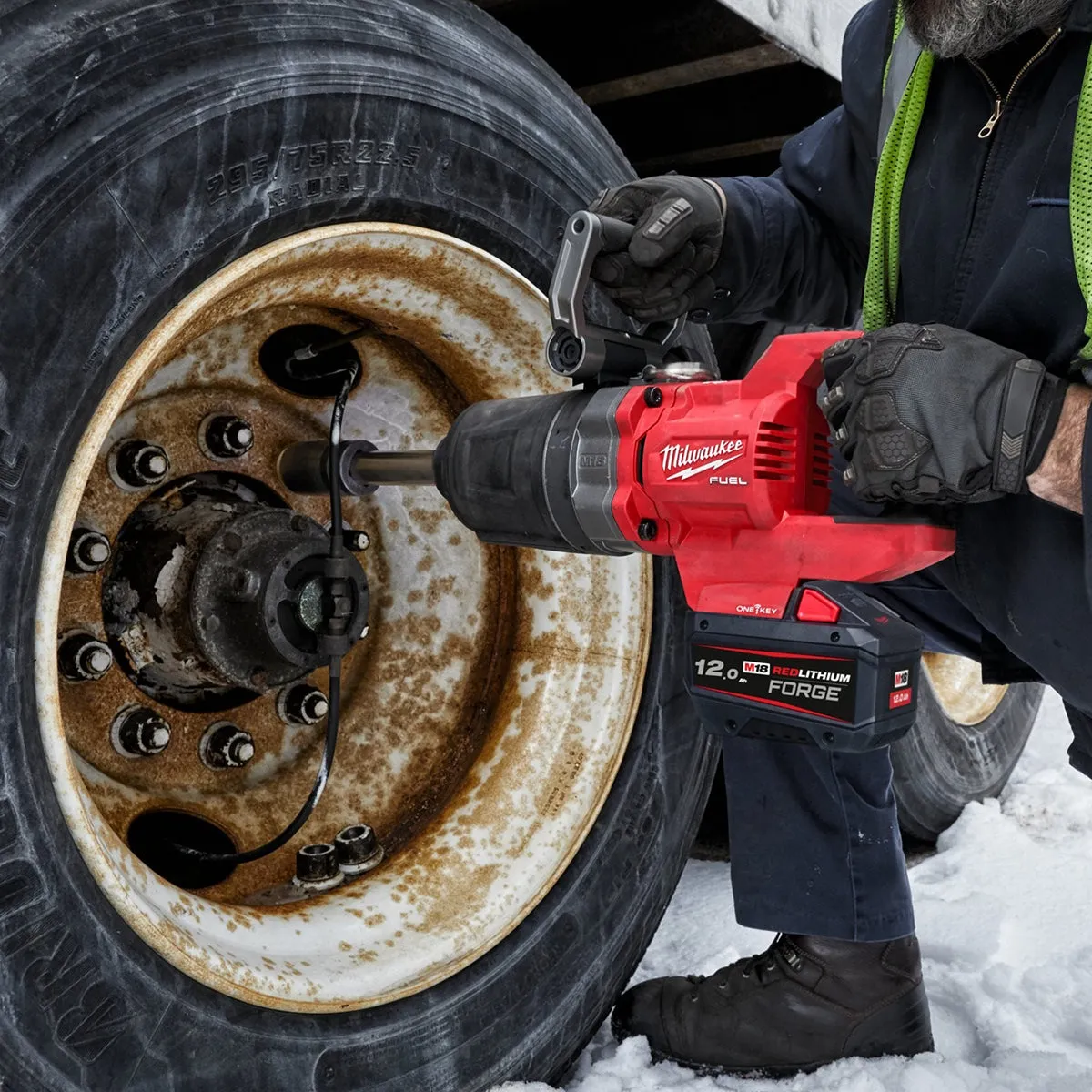Milwaukee M18ONEFHIWF1D-121C 18V FUEL D-Handle 1 Impact Wrench with 1 x 12.0Ah Forge Battery Charger & Case