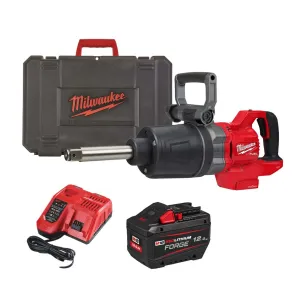 Milwaukee M18ONEFHIWF1D-121C 18V FUEL D-Handle 1 Impact Wrench with 1 x 12.0Ah Forge Battery Charger & Case