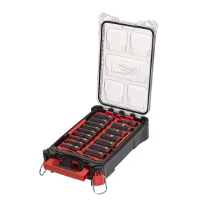 Milwaukee SHOCKWAVE 1/2 Impact Socket Set 16 Piece in Packout Case 4932480943