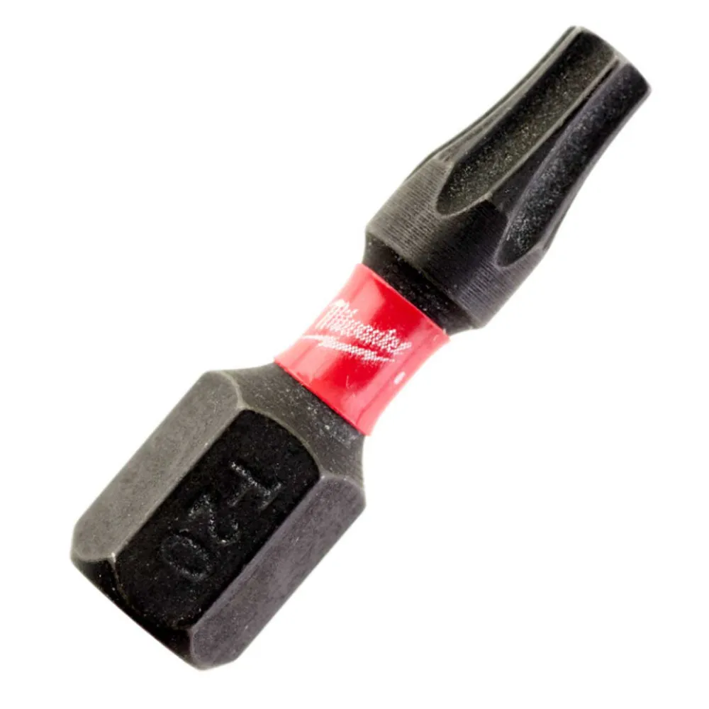 Milwaukee Shockwave TX20 1/4 25mm Screwdriver Bit Box 25 Piece 4932430875