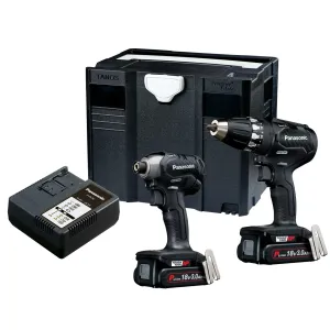 Panasonic PANC241PN EYC241PN2G3 18V Twin Pack 2 x 3.0Ah Li-ion Batteries & Charger With Case