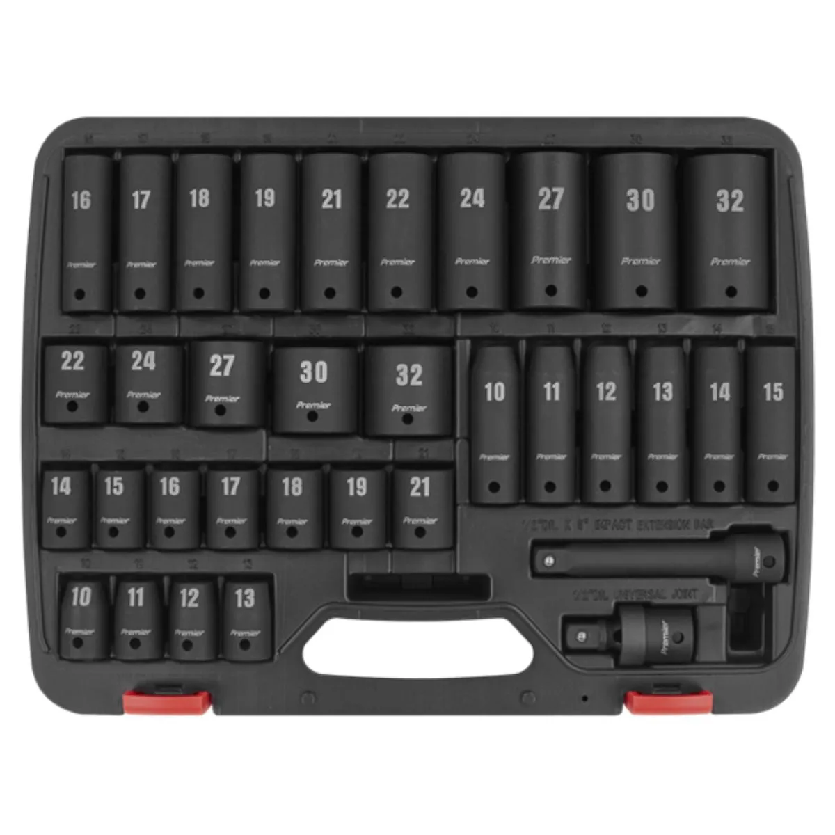 Sealey AK5634M Premier Impact Socket Set 1/2Sq Drive 34pc