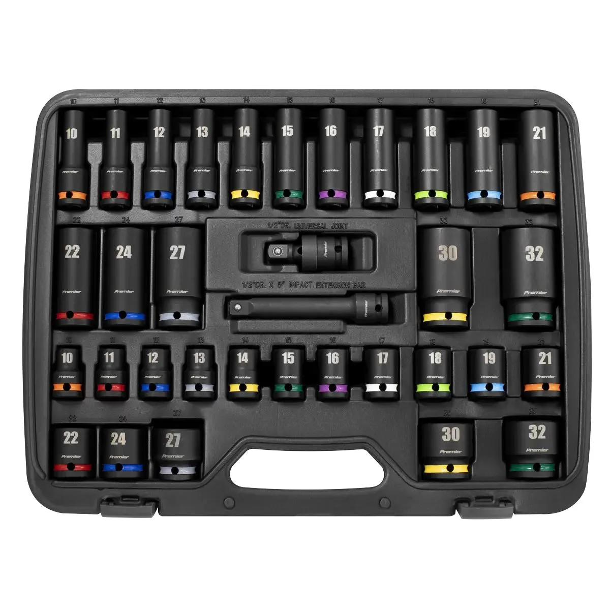 Sealey AK5635M Impact Socket Set 1/2Sq Drive 34pc