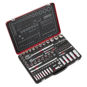 Sealey AK7926 Socket Set Drive 1/4 & 1/2Sq 108pc