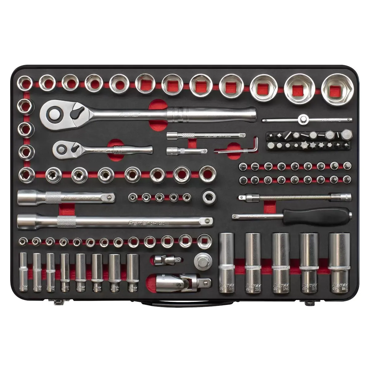 Sealey AK7926 Socket Set Drive 1/4 & 1/2Sq 108pc