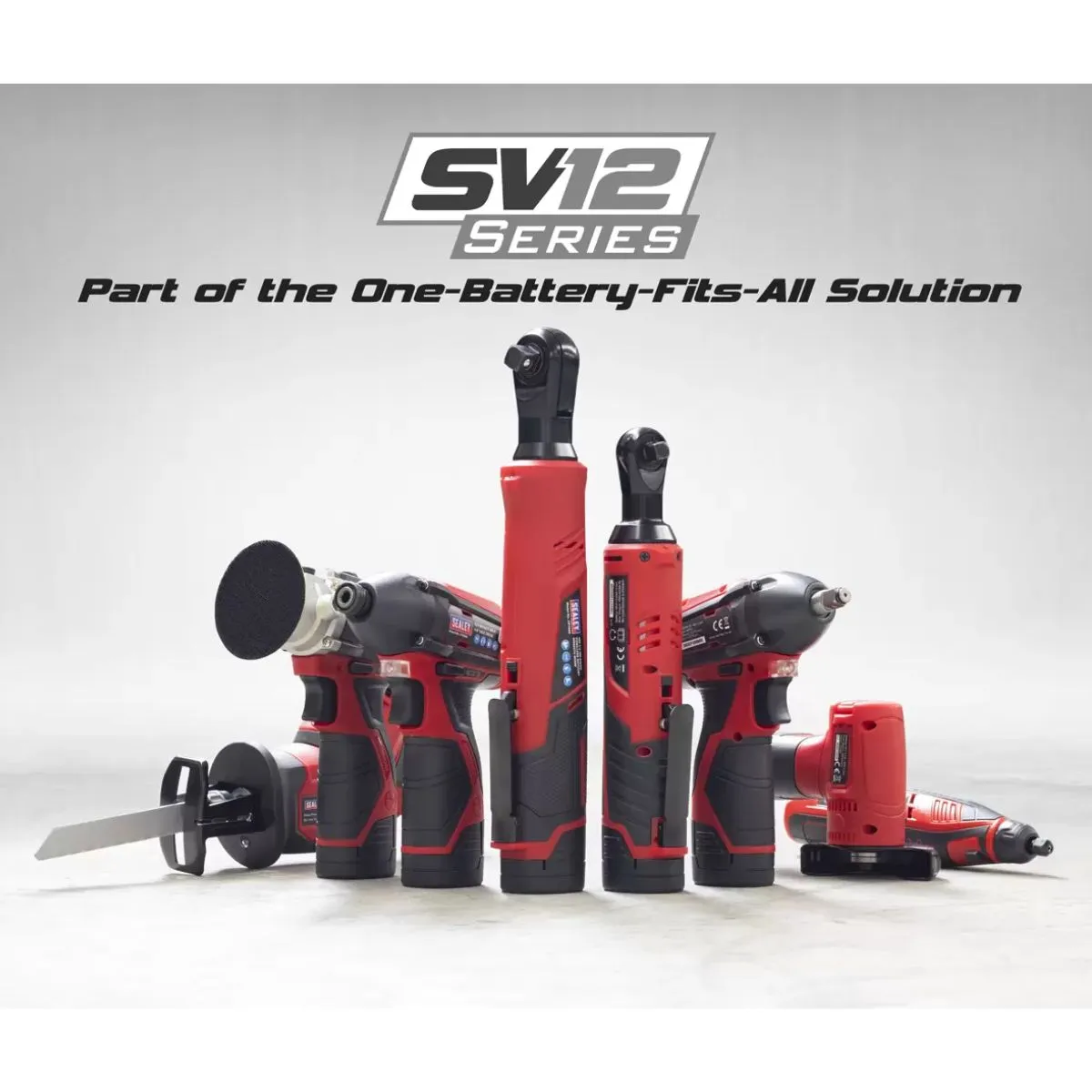 Sealey CP1202KIT 12V Ratchet Wrench Kit 3/8Sq Drive with 2 Batteries & Charger