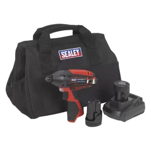 Sealey CP1203KIT 12V Impact Driver Kit 1/4 Hex Drive with 2 Batteries