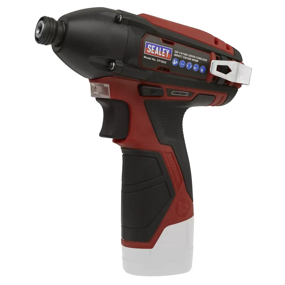 Sealey CP1203KIT 12V Impact Driver Kit 1/4 Hex Drive with 2 Batteries