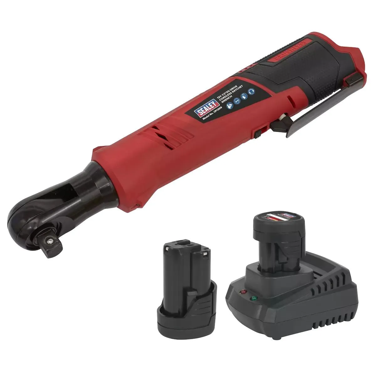 Sealey CP1209KIT 12V SV12 Series 1/2Sq Drive Cordless Ratchet Wrench Kit with 2 Batteries