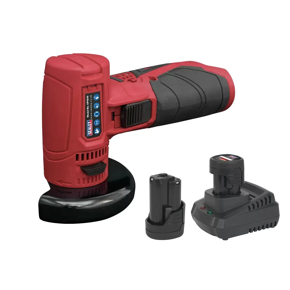 Sealey CP1210KIT 12V 75mm Angle Grinder with 2 x 1.5Ah Battery & Charger in Bag