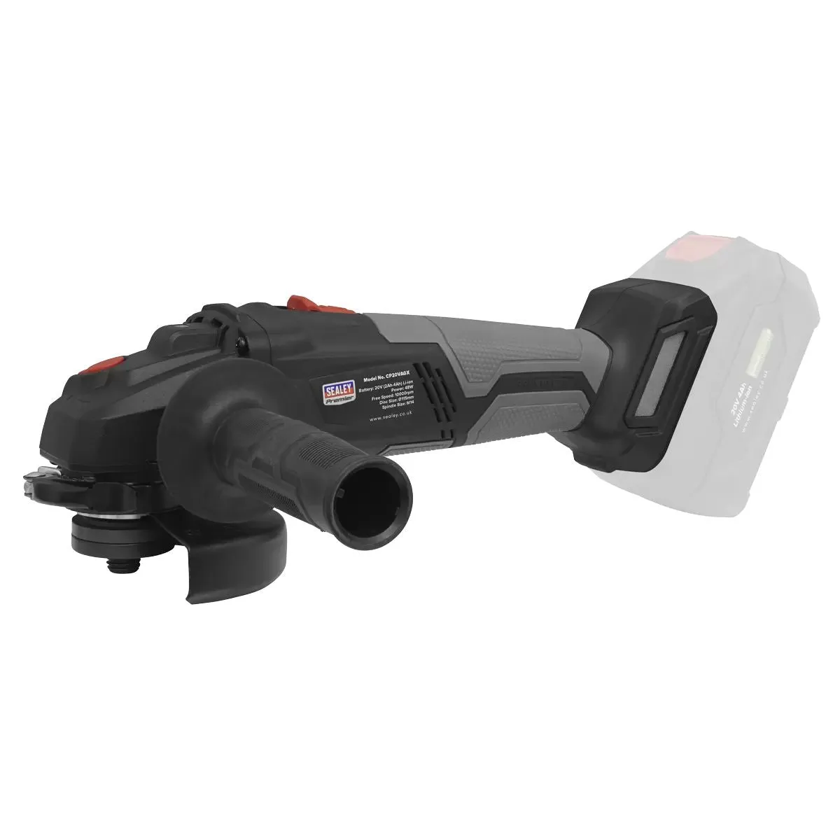 Sealey CP20VAGXKIT 20V Brushless 115mm Angle Grinder Kit with 2 x 4.0Ah Batteries & Charger in Bag