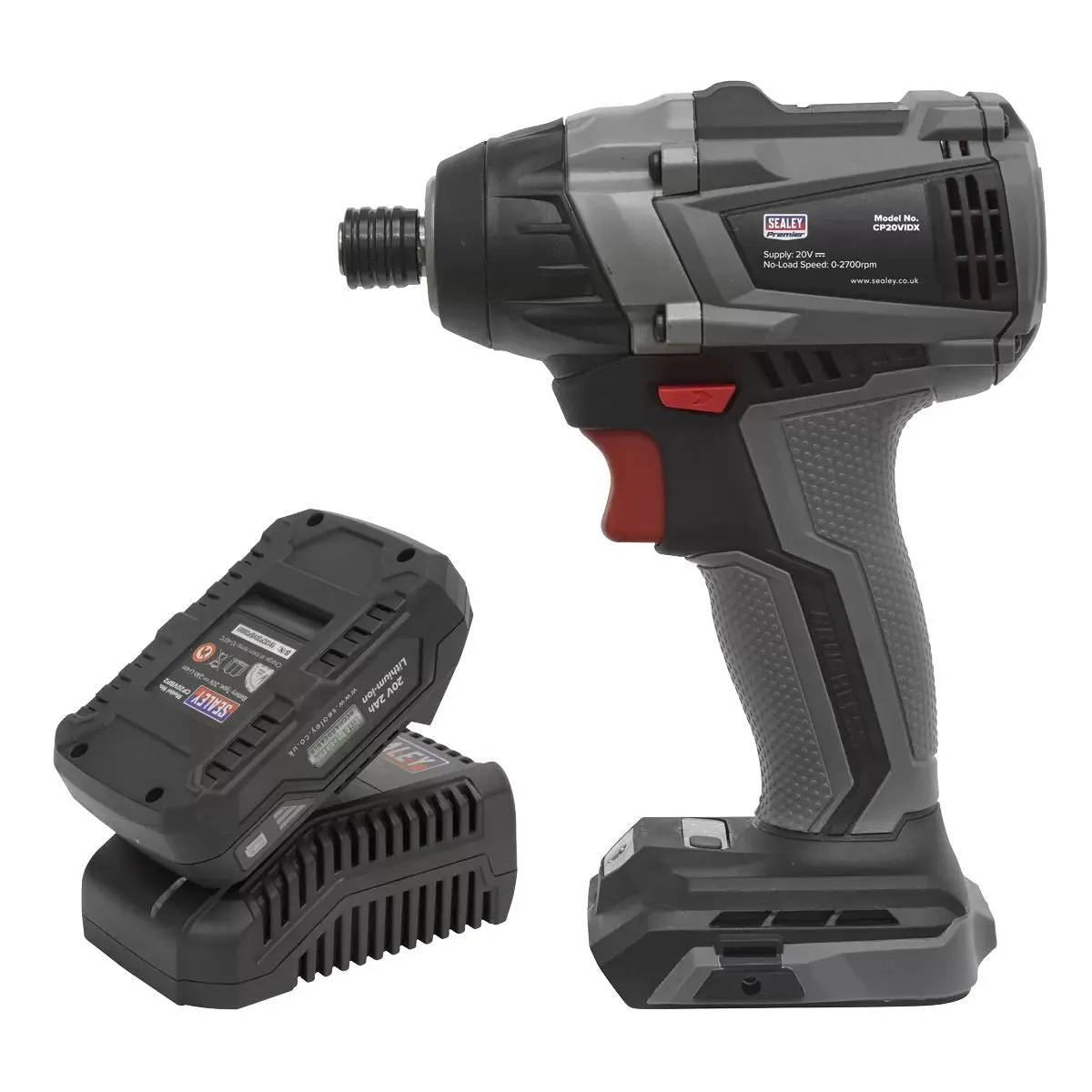 Sealey CP20VIDXKIT1 20V 1/4Hex Brushless Impact Driver Kit