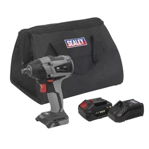 Sealey CP20VIWXKIT1 20V Brushless 1/2Sq Drive Impact Wrench Kit with 1x 4.0Ah Battery